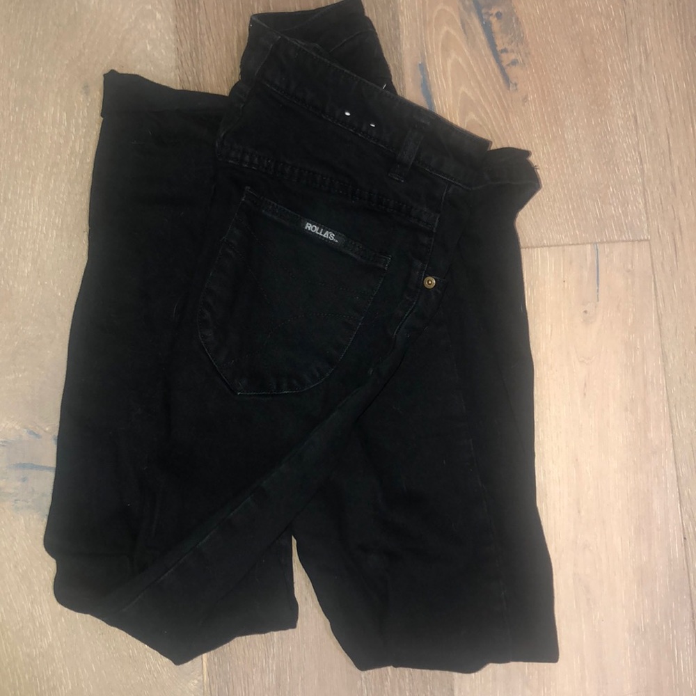 black high waisted mom jean